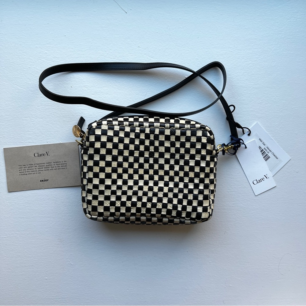 NWT Clare V Woven Midi Sac